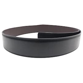Hermès-VINTAGE HERMES BELT LINK 42MM T105 BLACK BROWN LEATHER FOR BELT-Other