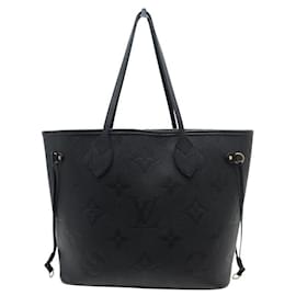 Louis Vuitton-NEW LOUIS VUITTON NEVERFULL MM MONOGRAM EMPREINTE LEATHER HANDBAG-Black