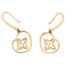 Louis Vuitton-LOUIS VUITTON IDYLLE BLOSSOM HEART YELLOW GOLD 18K EARRING-Golden