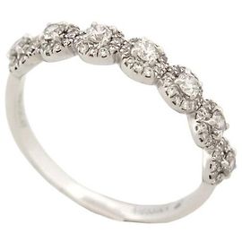 ANEL MESSIKA T55 OURO BRANCO 18K 2.7GR ALIANÇA COM 7 DIAMANTES 0.47CT Prata
