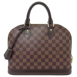 Louis Vuitton-NEW LOUIS VUITTON ALMA PM DAMIER EBENE N53151 HAND BAG PURSE-Brown