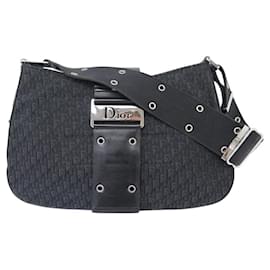 Christian Dior-VINTAGE CHRISTIAN DIOR STREET CHIC COLUMBUS TOILE OBLIQUE HAND BAG-Black