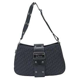 Christian Dior-VINTAGE CHRISTIAN DIOR STREET CHIC COLUMBUS TOILE OBLIQUE HAND BAG-Black
