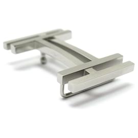 Hermès-NEW HERMES H BUCKLE FOR LINK 32 MM BRUSHED PALLADIUM STEEL-Silvery