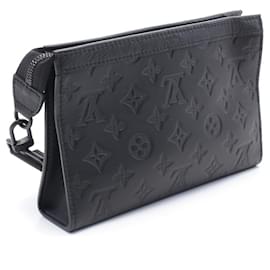 Louis Vuitton-Louis Vuitton Gaston Wearable Wallet Shoulder Bag Black-Black