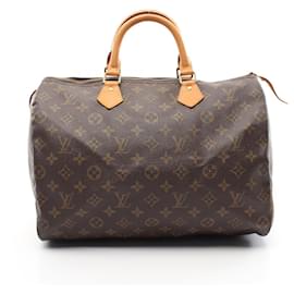 Louis Vuitton-Louis Vuitton Monogram Speedy 35 Handbag-Brown