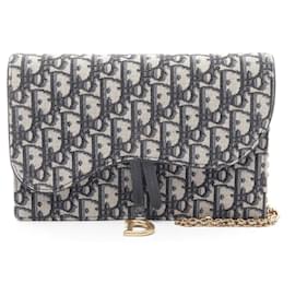 Dior-Dior Saddle Oblique Jacquard Canvas Shoulder Bag-Brown,Beige
