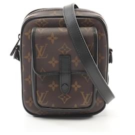 Louis Vuitton-Louis Vuitton Christopher Wearable Wallet Monogram Macassar Shoulder Bag-Brown