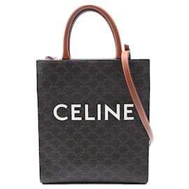 Céline-Celine Small Vertical Cabas Triomphe Tote Bag-Black