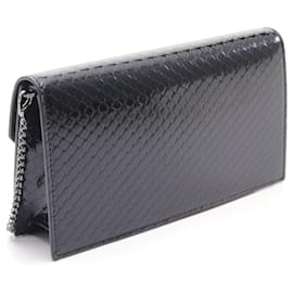 Christian Louboutin-Sac à épaule LOUBI54 en cuir verni Christian Louboutin-Noir