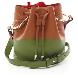 Christian Louboutin-Christian Louboutin Leather Bucket Shoulder Bag-Brown