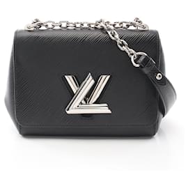 Louis Vuitton-Louis Vuitton Twist PM Leather Shoulder Bag-Black