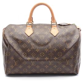 Louis Vuitton-Louis Vuitton Speedy 35 Monogram Handbag-Brown