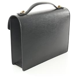 Louis Vuitton-Louis Vuitton Epi Leather Monceau Handbag-Black