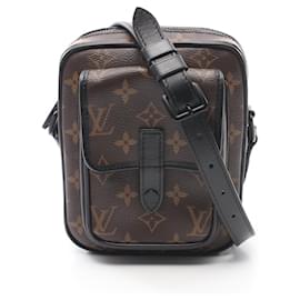 Louis Vuitton-Louis Vuitton Christopher Wearable Wallet Monogram Macassar Shoulder Bag-Brown
