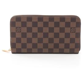 Louis Vuitton-Louis Vuitton Damier Ebene Zippy Organizer Wallet-Brown