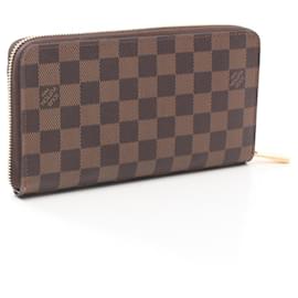 Louis Vuitton-Louis Vuitton Damier Ebene Zippy Organizer Wallet-Brown