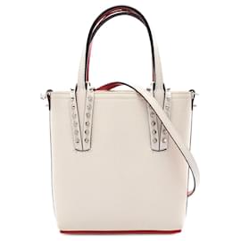 Christian Louboutin-Sac cabas mini N/S Cabata de Christian Louboutin-Blanc