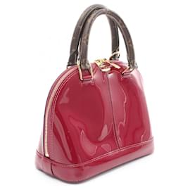 Louis Vuitton-Louis Vuitton Alma BB Handbag Patent Leather-Brown