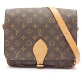 Louis Vuitton-Louis Vuitton Cartouchiere GM Shoulder Bag Brown-Brown