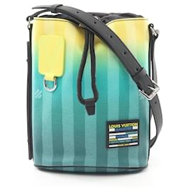Louis Vuitton-Louis Vuitton Sac Marin Messenger Bag PVC Canvas Leather-Green