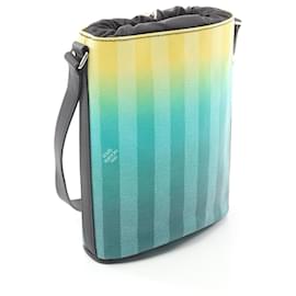 Louis Vuitton-Sac Marin Messenger Louis Vuitton en PVC, toile et cuir-Vert