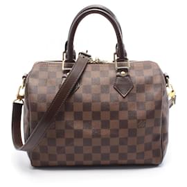 Louis Vuitton-Louis Vuitton Speedy Bandouliere 25 Damier Ebene Handbag-Brown