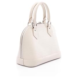 Louis Vuitton-Louis Vuitton Alma BB Epi Leather Handbag-White