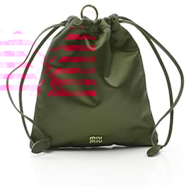 Miu Miu-Miu Miu DUCHESSE Fabric Pouch-Red