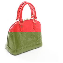 Louis Vuitton-Louis Vuitton Vernis Alma BB Leather Handbag-Red