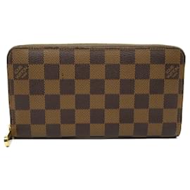 Louis Vuitton-Louis Vuitton Zippy Wallet Damier Brown-Brown