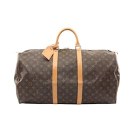 Louis Vuitton-Louis Vuitton Keepall 55 Boston Bag-Brown,Monogram