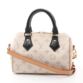 Louis Vuitton-Louis Vuitton Speedy Bandouliere 20 Handbag-Black,White,Beige