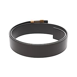 Louis Vuitton-Louis Vuitton Utah Santur Initial Men's Leather Belt-Dark brown