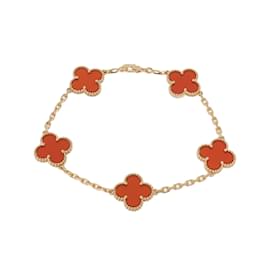 Van Cleef & Arpels-Van Cleef & Arpels Alhambra Carnelian Bracelet-Yellow