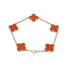 Van Cleef & Arpels-Van Cleef & Arpels Alhambra Carnelian Bracelet-Yellow