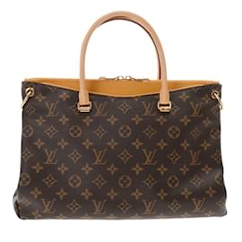 Louis Vuitton-Louis Vuitton Monogram Pallas Saffron Handbag-Golden,Monogram
