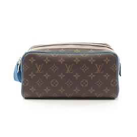 Louis Vuitton-Louis Vuitton Dopp Kit Clutch Bag-Brown,Blue