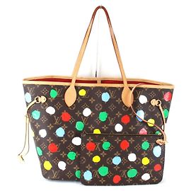 Sac à main Louis Vuitton LV x YK Neverfull MM Marron Monogramme