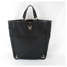 Gucci-Gucci GG Canvas Black Tote Bag-Black
