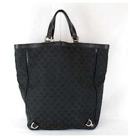 Gucci-Gucci GG Canvas Black Tote Bag-Black