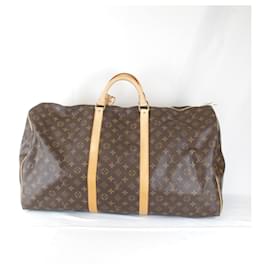 Louis Vuitton-Louis Vuitton Keepall 60 Boston Bag-Brown,Monogram