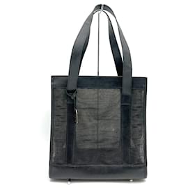 Gucci-Gucci 002 1705 Black Leather Tote Bag-Black