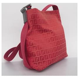 Fendi-Fendi Zucchino Shoulder Bag-Red