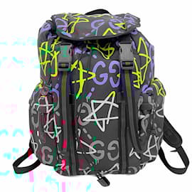 Gucci-Gucci Backpack Daypack Sherry Line Ghost-Black,Blue,Yellow