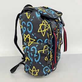 Gucci-Gucci Backpack Daypack Sherry Line Ghost-Black,Blue,Yellow