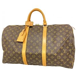 Louis Vuitton-Louis Vuitton Monogram Keepall 50 Boston Bag-Brown