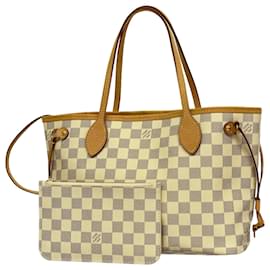Louis Vuitton-Louis Vuitton Damier Azur Neverfull PM Tote Bag-White