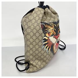 Gucci-Gucci GG Supreme Backpack-Brown,Black