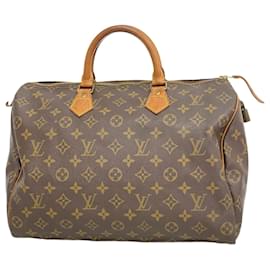 Louis Vuitton-Louis Vuitton Monogram Speedy 35 Handbag-Brown